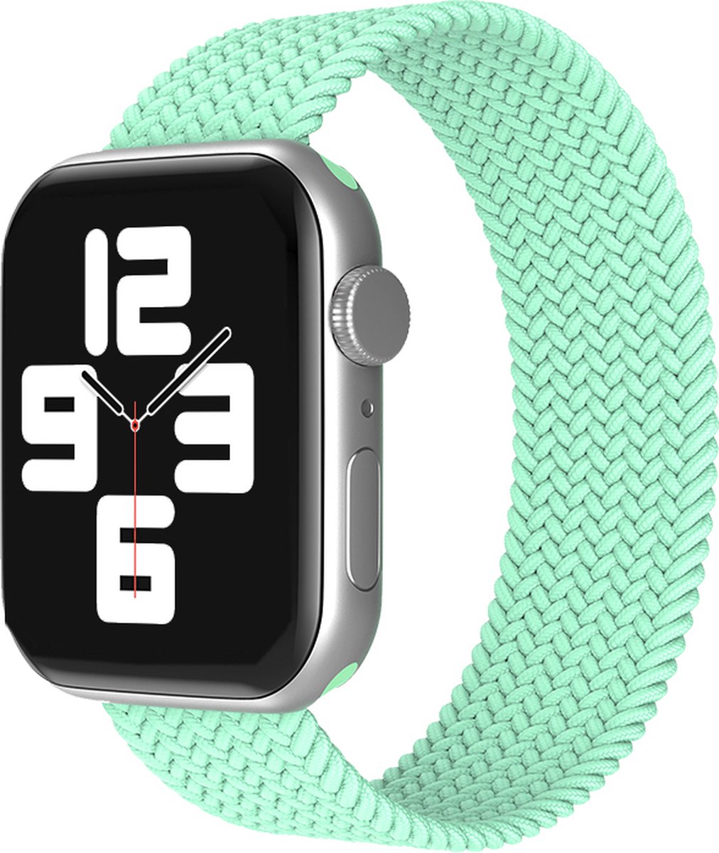 EP Goods - Bandje geschikt voor Apple Watch - 42/44/45/49mm - Nylon - Zonder aansluiting - Turquoise