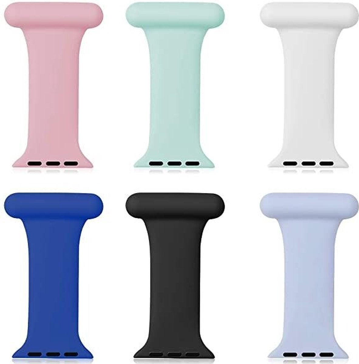 EP Goods - Verpleegkundige band - Zorg Horlogebandje - Hangende Band - Geschikt voor Apple Watch - 38/40/41mm - Siliconen - Pastelblauw