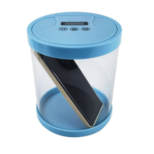 Elektronische kluis - Telefoonkluis - Stoppen met roken - Tijdslot/Timer - Blauw