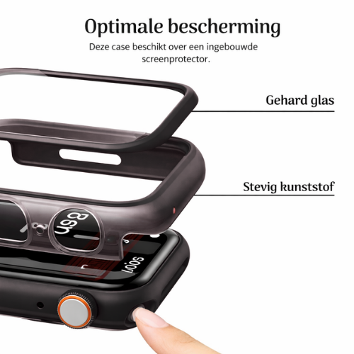 Apple watch hoesje - Watch 10 & 11 - Mat - Zwart