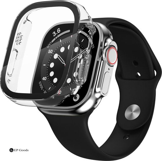 EP Goods - Full Cover Tempered Glass Screen Protector Cover/Hoesje Voor Apple Watch Ultra en Ultra 2 - 49mm - Hard - Protection - Transparant