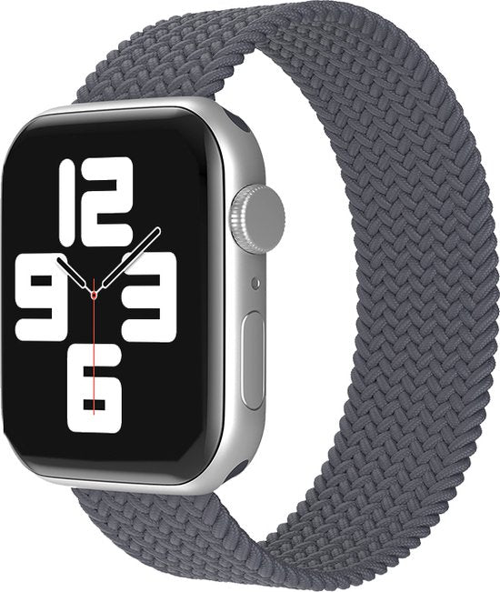 EP Goods - Bandje geschikt voor Apple Watch - 42/44/45/49mm - Nylon - Zonder aansluiting - Donkergrijs