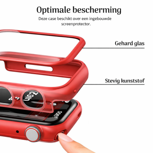 Apple watch hoesje - Watch 10 & 11 - Mat - Rood