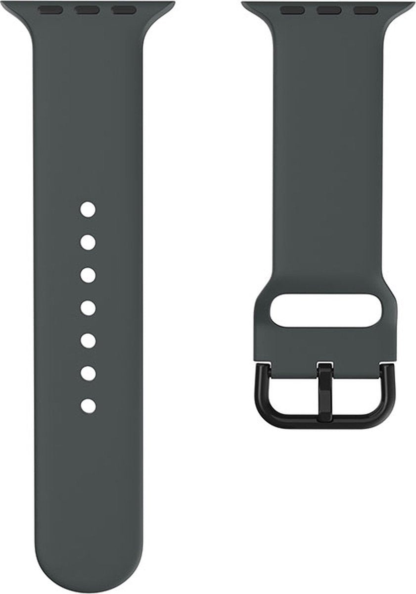 EP Goods - Bandje Geschikt voor Apple Watch - 42/44/45/49mm - Siliconen - Met Gesp Sluiting - Donkergrijs