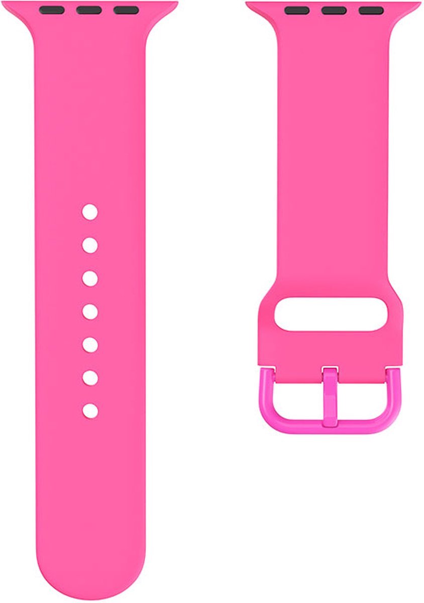 EP Goods - Bandje Geschikt voor Apple Watch - 38/40/41mm - Siliconen - Met Gesp Sluiting - Roze