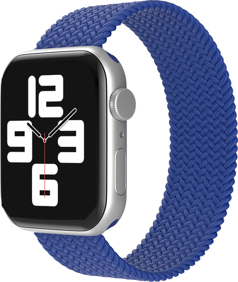 EP Goods - Bandje geschikt voor Apple Watch - 38/40/41mm - Nylon - Zonder aansluiting - Donkerblauw