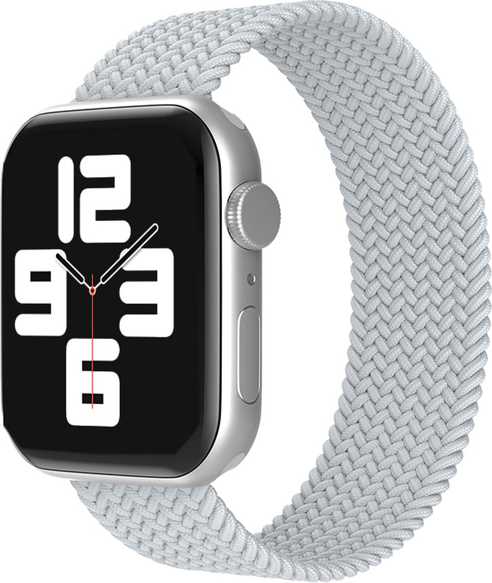 EP Goods - Bandje geschikt voor Apple Watch - 42/44/45/49mm - Nylon - Zonder aansluiting - Grijs