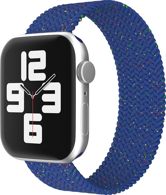 EP Goods - Bandje geschikt voor Apple Watch - 42/44/45/49mm - Nylon - Zonder aansluiting - Starlightblauw