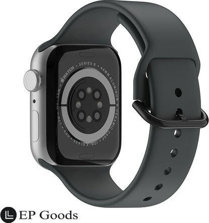 EP Goods - Bandje Geschikt voor Apple Watch - 38/40/41mm - Siliconen - Met Gesp Sluiting - Donkergrijs
