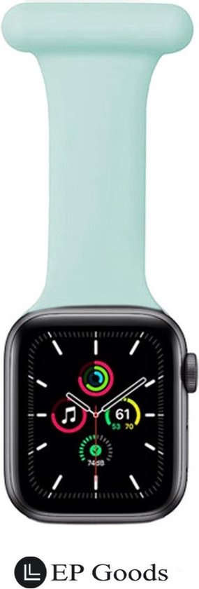 EP Goods - Verpleegkundige band - Zorg Horlogebandje - Hangende Band - Geschikt voor Apple Watch - 38/40/41mm - Siliconen - Lichtgroen