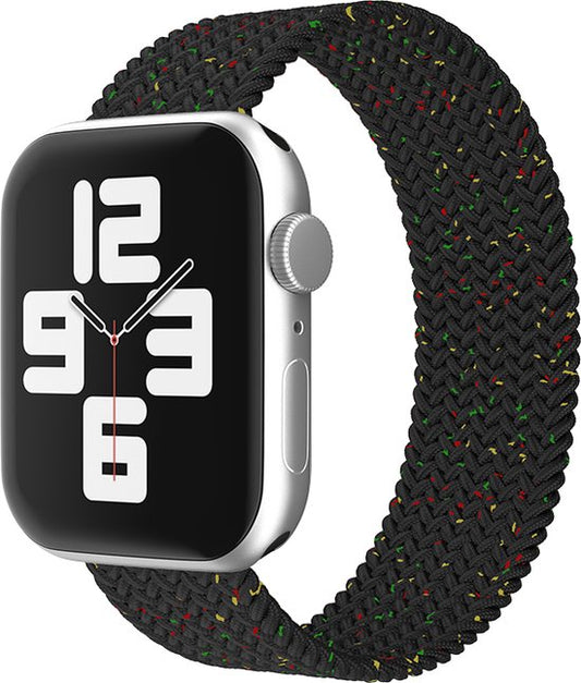 EP Goods - Bandje geschikt voor Apple Watch - 38/40/41mm - Nylon - Zonder aansluiting - Starlightzwart