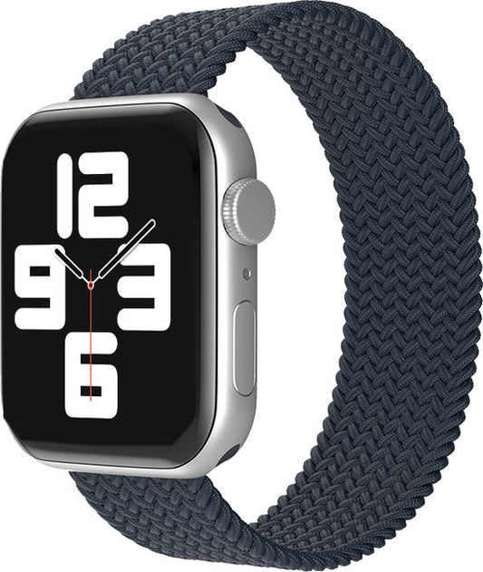 EP Goods - Bandje geschikt voor Apple Watch - 42/44/45/49mm - Nylon - Zonder sluiting - Charcoal
