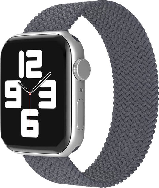 EP Goods - Bandje geschikt voor Apple Watch - 42/44/45/49mm - Nylon - Zonder aansluiting - Donkergrijs