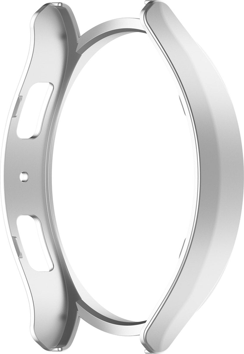 EP Goods - Full Cover Hard Screenprotector - Cover / Hoesje voor Samsung Galaxy Watch6 - 40mm - Zilver