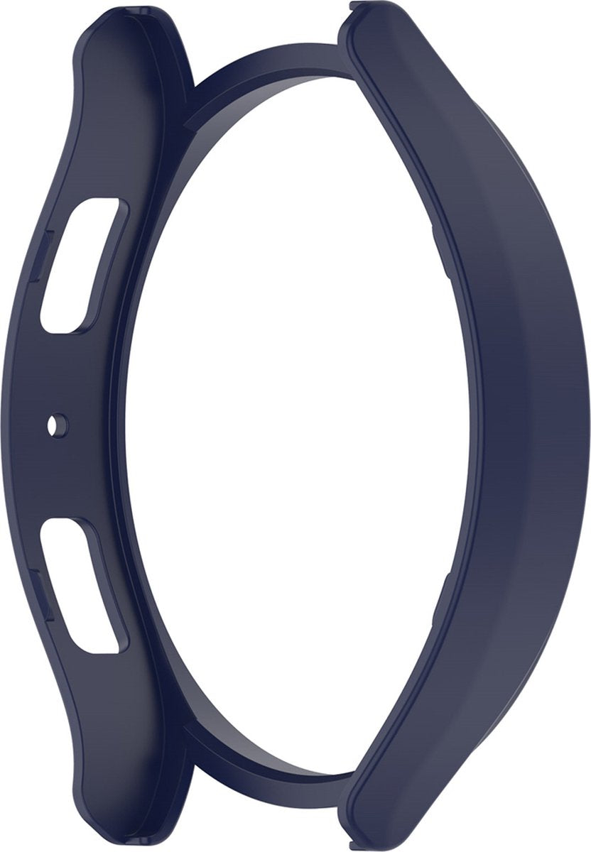 EP Goods - Full Cover Hard Screenprotector - Cover / Hoesje voor Samsung Galaxy Watch6 - 44mm - Donkerblauw