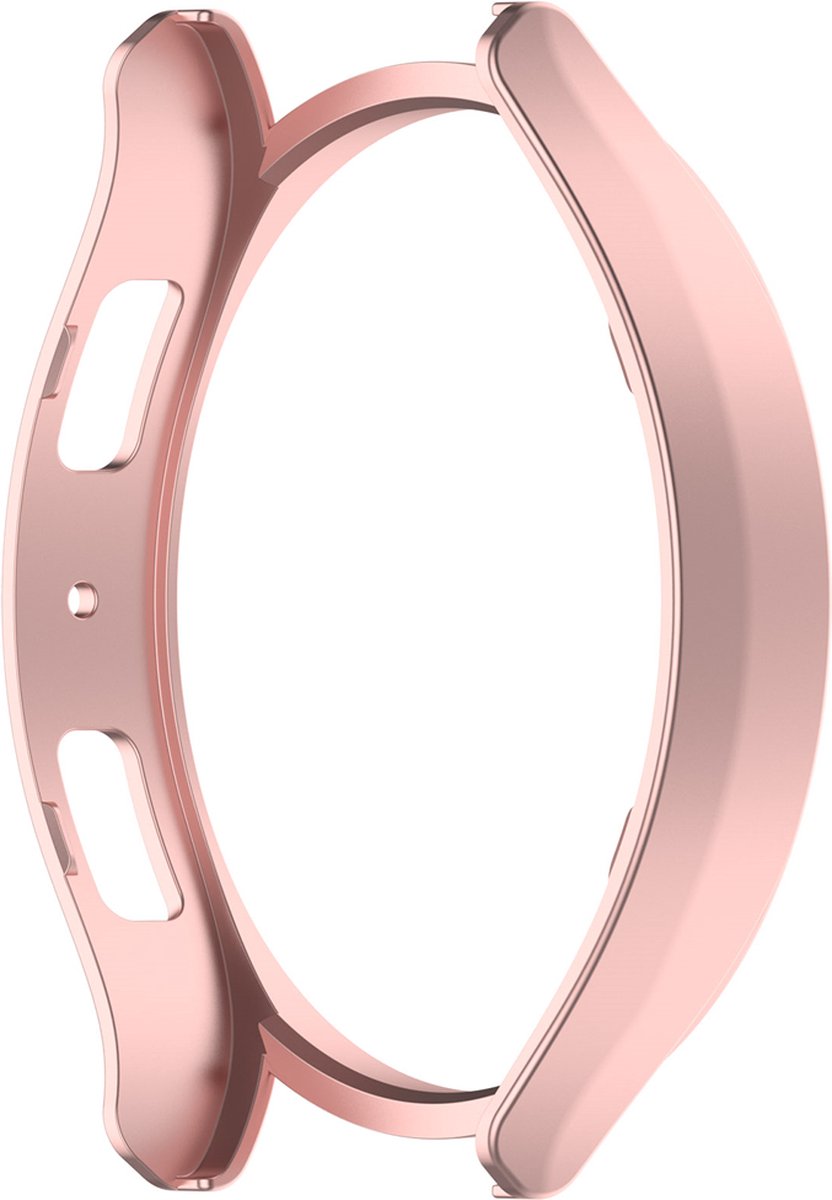 EP Goods - Full Cover Hard Screenprotector - Cover / Hoesje voor Samsung Galaxy Watch6 - 44mm - Rose Goud
