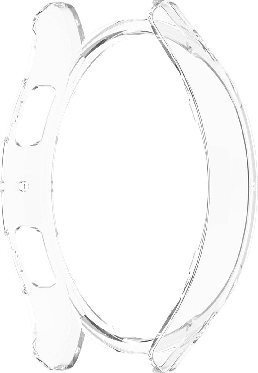 EP Goods - Full Cover Hard Screenprotector - Cover / Hoesje voor Samsung Galaxy Watch6 - 44mm - Transparant