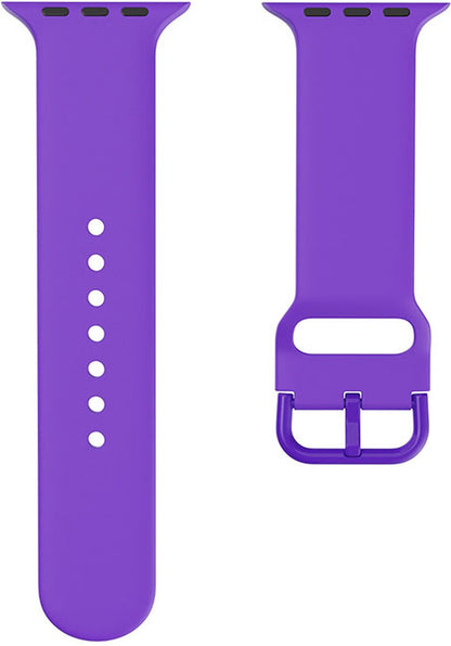EP Goods - Bandje Geschikt voor Apple Watch - 42/44/45/49mm - Siliconen - Met Gesp Sluiting - Paars