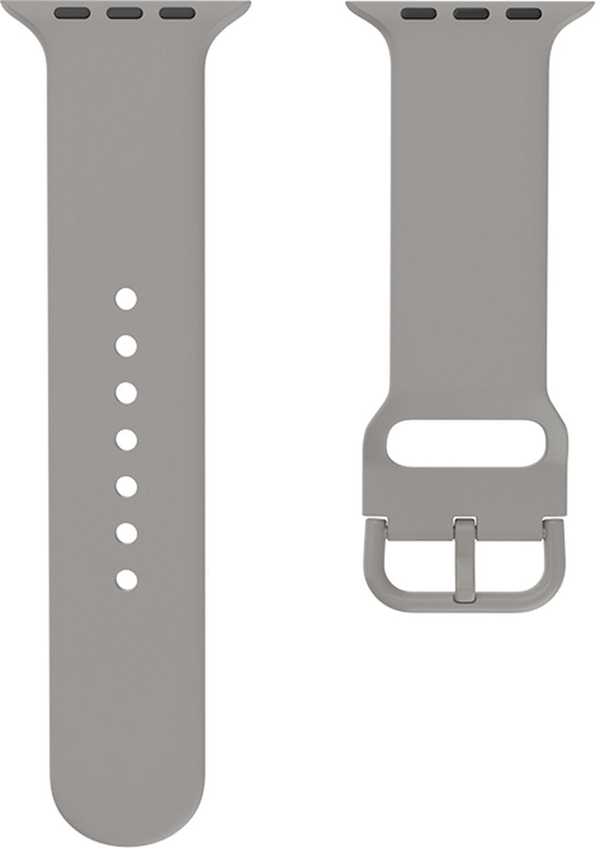EP Goods - Bandje Geschikt voor Apple Watch - 38/40/41mm -  Siliconen - Met Gesp Sluiting - Grijs