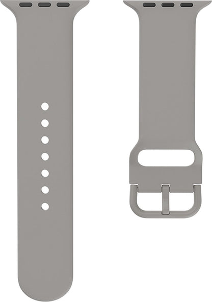 EP Goods - Bandje Geschikt voor Apple Watch - 42/44/45/49mm - Siliconen - Met Gesp Sluiting - Grijs