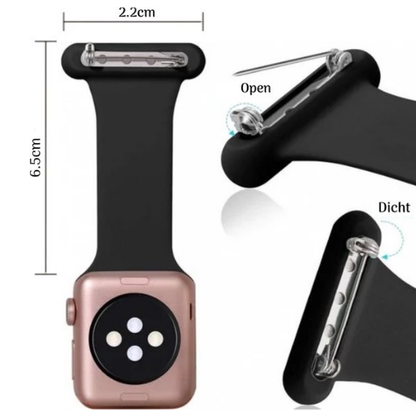 Verpleegkundige bandje - Hangend - Siliconen - Wit